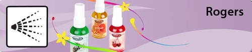 Vacuum scents and airfresheners by Rogers with spray caps