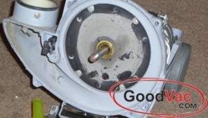 Front Kirby motor plate to clean