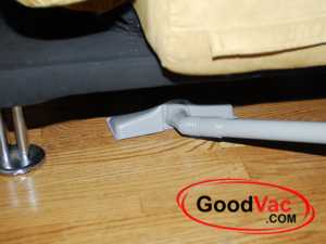 vacuuming with floor tool